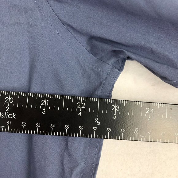 Calvin Klein Men's Size Large Blue Non-Iron Collared Button Down Dress Shirt - Picture 4 of 8